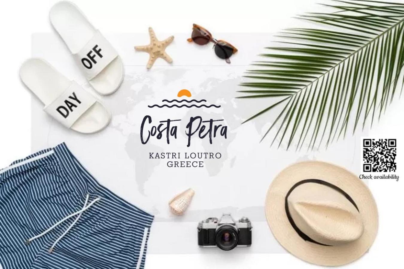 Costa Petra - Luxury Seaside Cottage With Garden - Vacation House For Families In Greece Néa Meságkala Kültér fotó